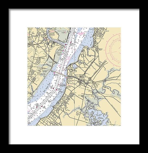 Deepwater Point-new Jersey Nautical Chart - Framed Print