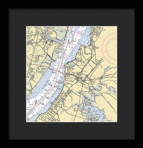 Deepwater Point-new Jersey Nautical Chart - Framed Print