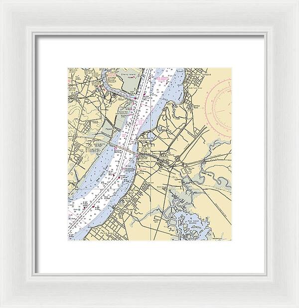 Deepwater Point-new Jersey Nautical Chart - Framed Print