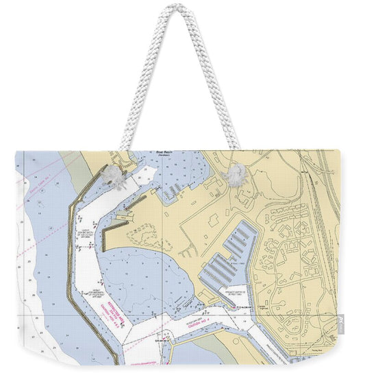 Del-mar-boat-basin -california Nautical Chart _v6 - Weekender Tote Bag
