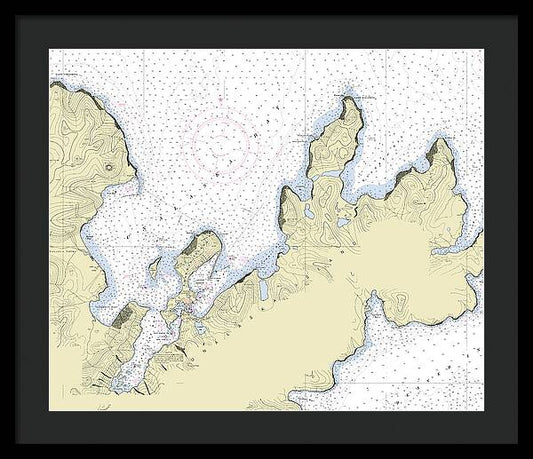 Dutch Harbor Alaska Nautical Chart - Framed Print