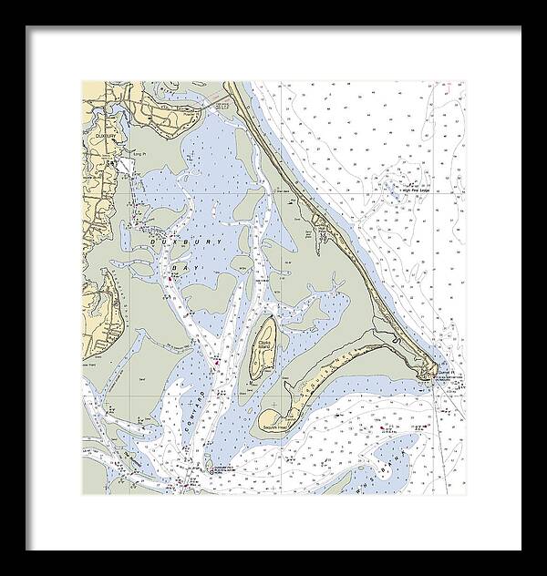 Duxbury Bay-massachusetts Nautical Chart - Framed Print