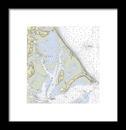 Duxbury Bay-massachusetts Nautical Chart - Framed Print