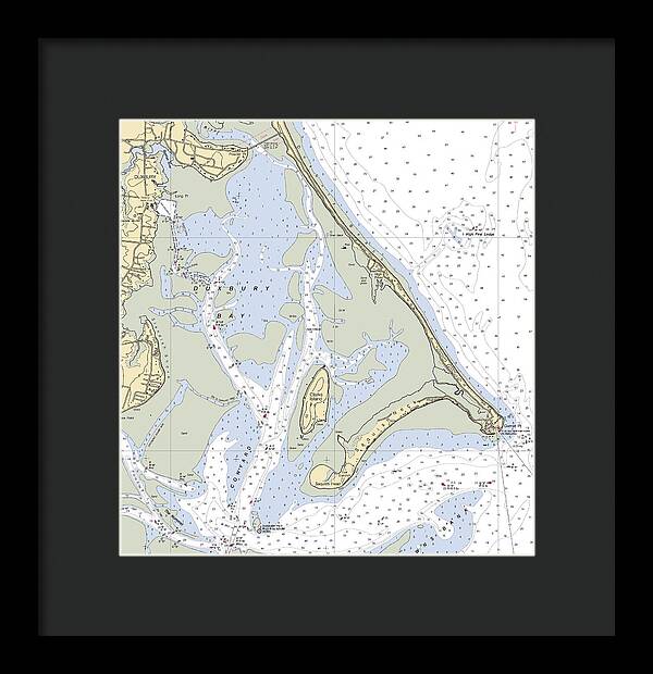 Duxbury Bay-massachusetts Nautical Chart - Framed Print