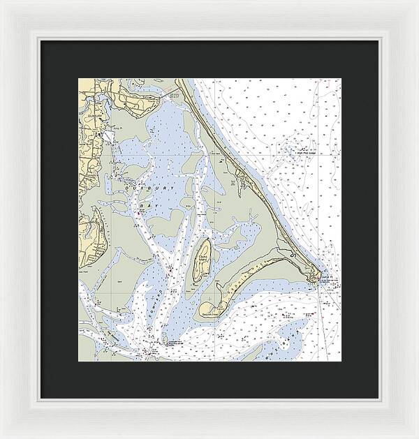 Duxbury Bay-massachusetts Nautical Chart - Framed Print