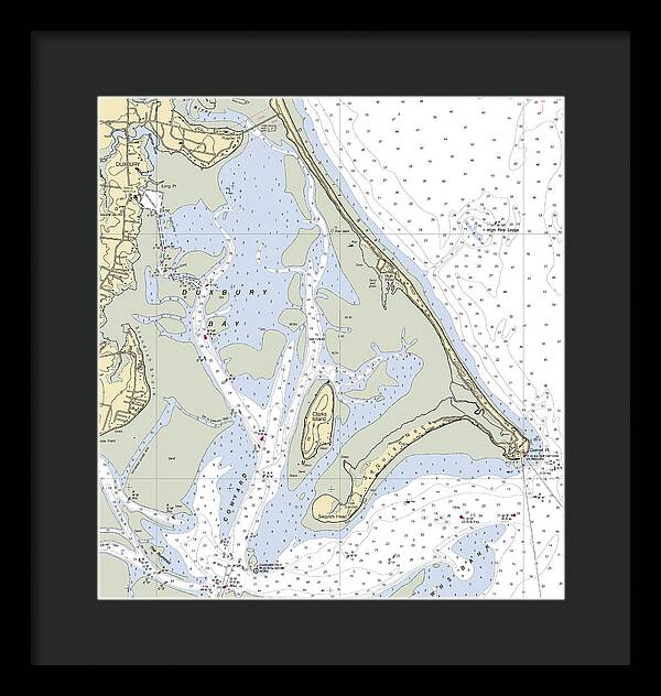 Duxbury Bay-massachusetts Nautical Chart - Framed Print