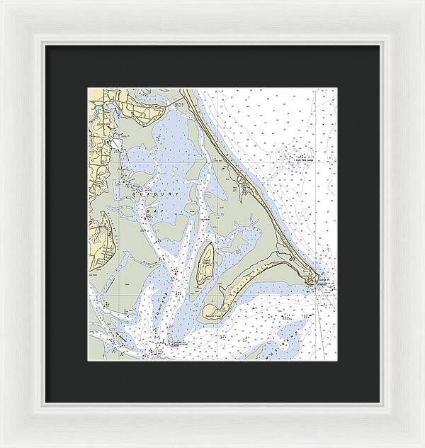 Duxbury Bay-massachusetts Nautical Chart - Framed Print