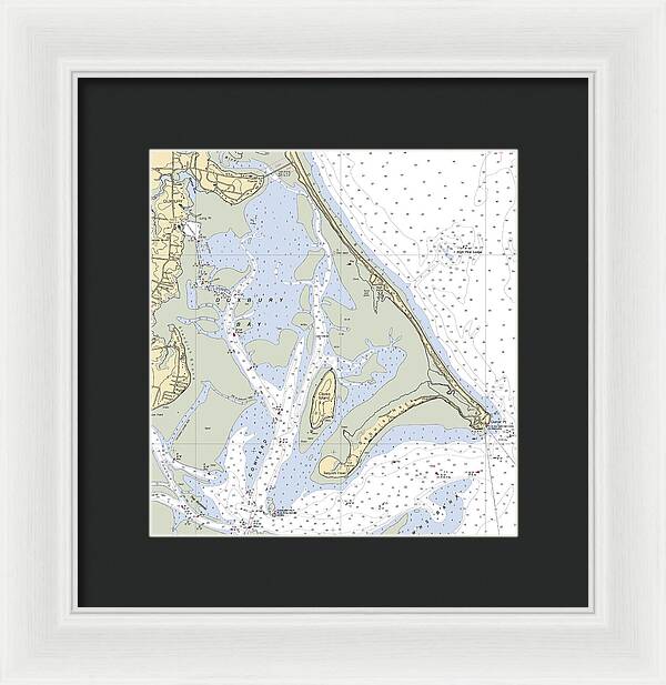 Duxbury Bay-massachusetts Nautical Chart - Framed Print