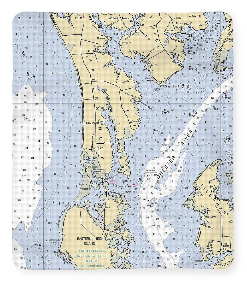 Eastern Neck-maryland Nautical Chart - Blanket