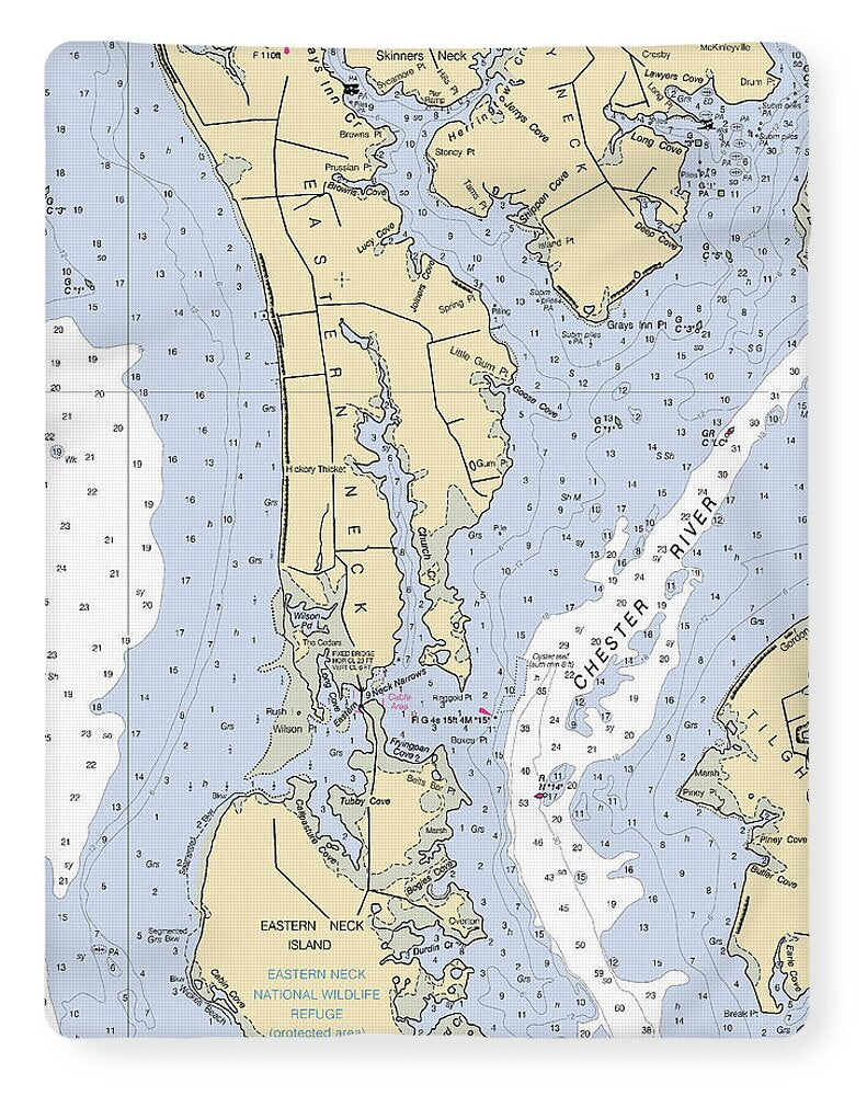 Eastern Neck-maryland Nautical Chart - Blanket