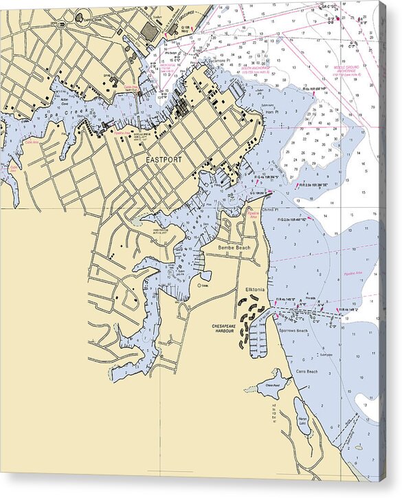 Eastport -maryland Nautical Chart _v2 - Acrylic Print