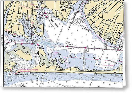 Eastport-new York Nautical Chart - Greeting Card