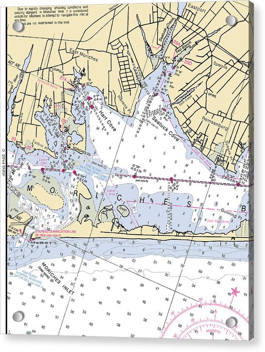 Eastport-new York Nautical Chart - Acrylic Print