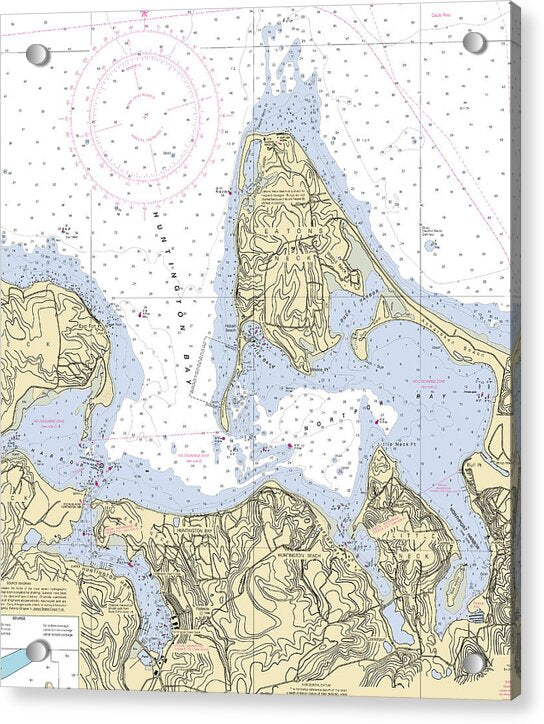 Eatons Neck-new York Nautical Chart - Acrylic Print