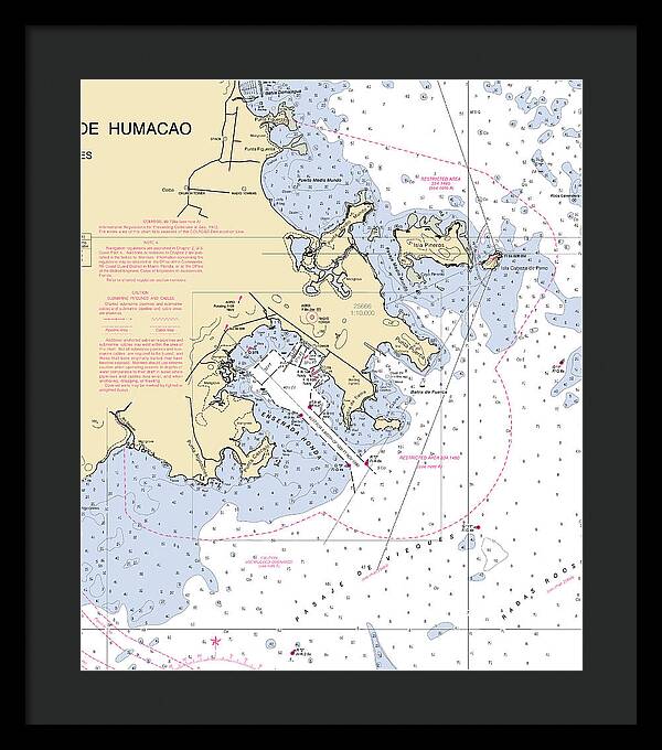 Ensenada Honda-puerto Rico Nautical Chart - Framed Print