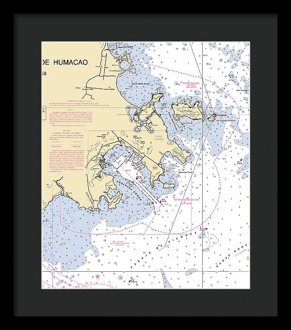 Ensenada Honda-puerto Rico Nautical Chart - Framed Print