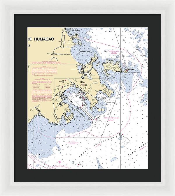 Ensenada Honda-puerto Rico Nautical Chart - Framed Print