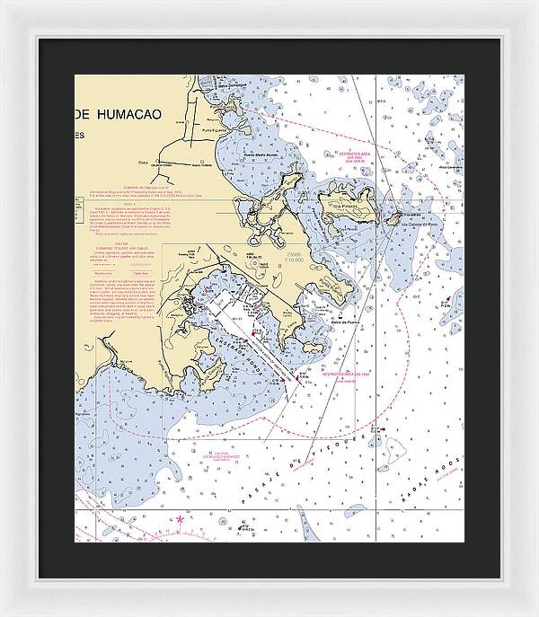 Ensenada Honda-puerto Rico Nautical Chart - Framed Print