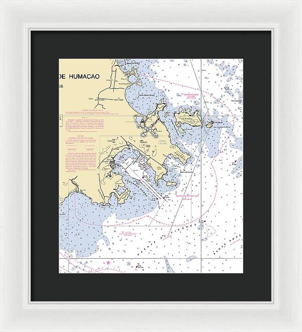 Ensenada Honda-puerto Rico Nautical Chart - Framed Print