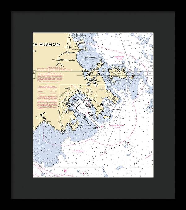 Ensenada Honda-puerto Rico Nautical Chart - Framed Print