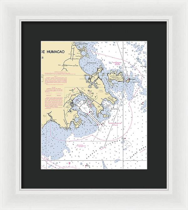 Ensenada Honda-puerto Rico Nautical Chart - Framed Print
