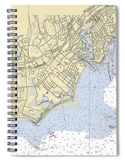 Fairfield-connecticut Nautical Chart - Spiral Notebook