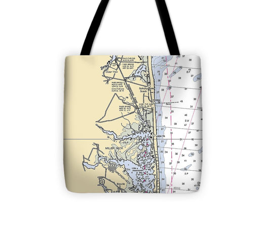 Fenwick Island-delaware Nautical Chart - Tote Bag