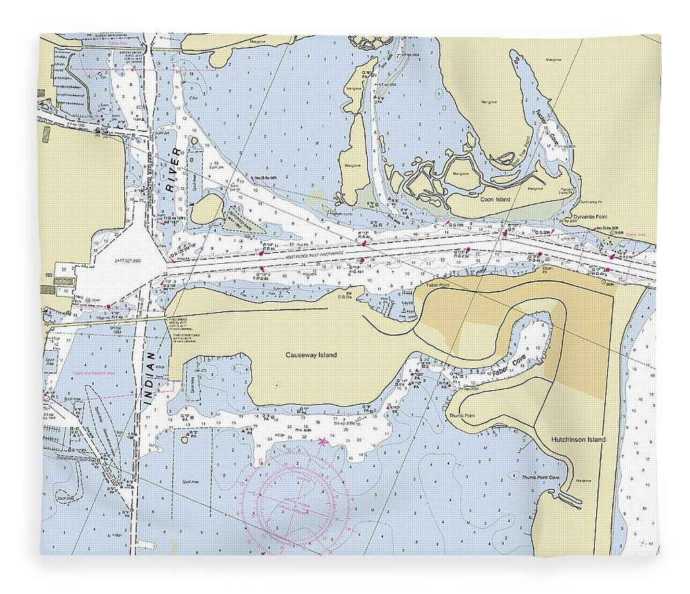 Fort Pierce Inlet Florida Nautical Chart - Blanket