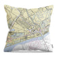 Freeport Texas Nautical Chart - Throw Pillow
