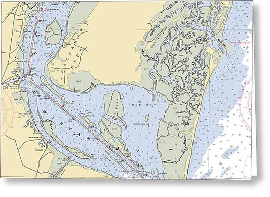 Georgetown-south Carolina Nautical Chart - Greeting Card