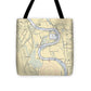 Glastonbury-connecticut Nautical Chart - Tote Bag