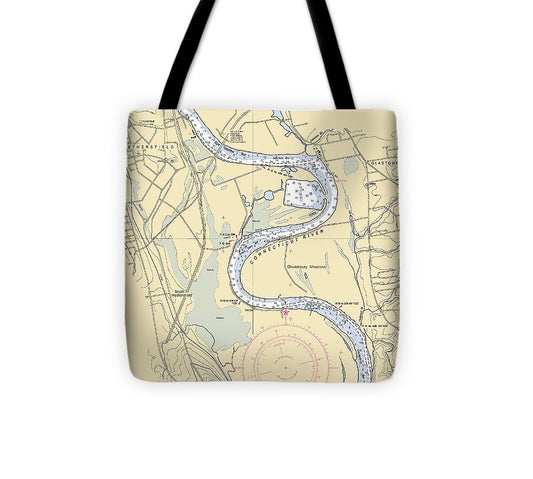 Glastonbury-connecticut Nautical Chart - Tote Bag