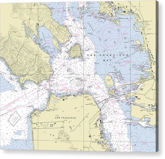 Golden Gate California Nautical Chart - Acrylic Print