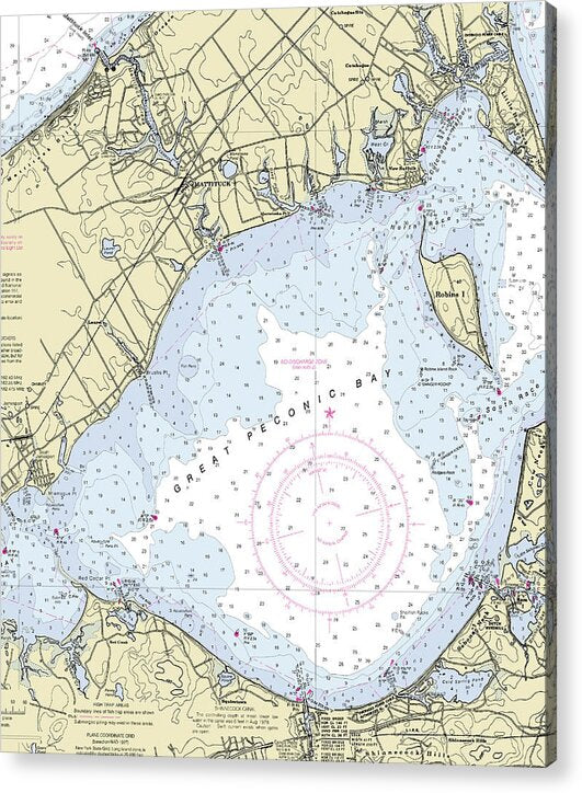 Great Peconic Bay New York Nautical Chart - Acrylic Print
