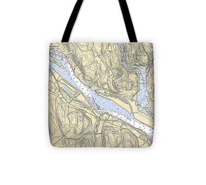 Haddam-connecticut Nautical Chart - Tote Bag