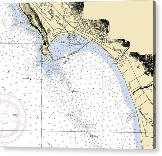 Half-moon-bay -california Nautical Chart _v6 - Acrylic Print