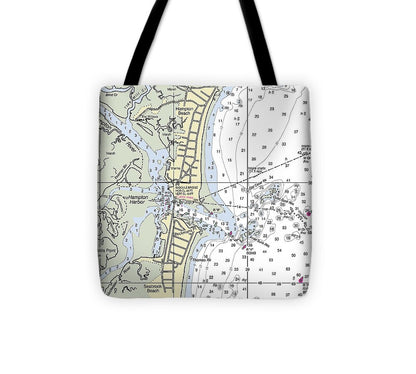 Hampton Harbor New Hampshire Nautical Chart - Tote Bag