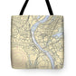 Hartford-connecticut Nautical Chart - Tote Bag