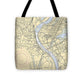 Hartford-connecticut Nautical Chart - Tote Bag