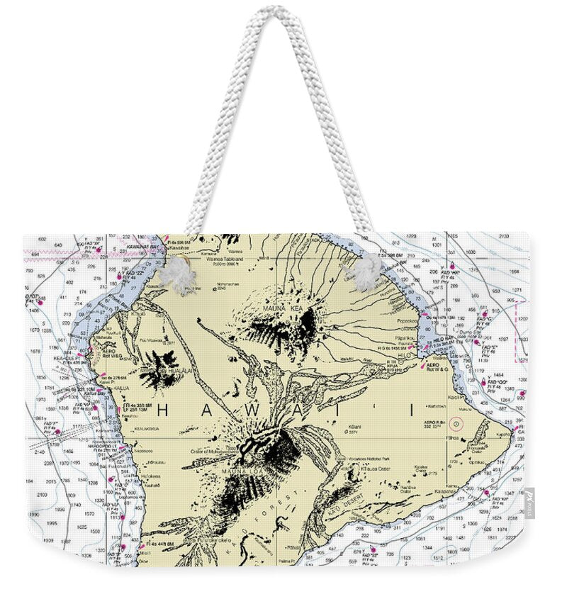 Hawaii-The Big Island Nautical Chart - Weekender Tote Bag