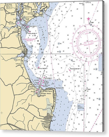 Herring Bay -maryland Nautical Chart _v2 - Acrylic Print