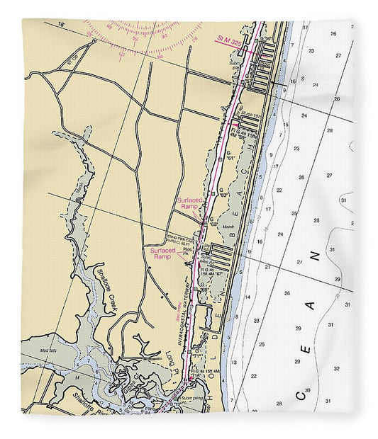 Holden Beach-north Carolina Nautical Chart - Blanket