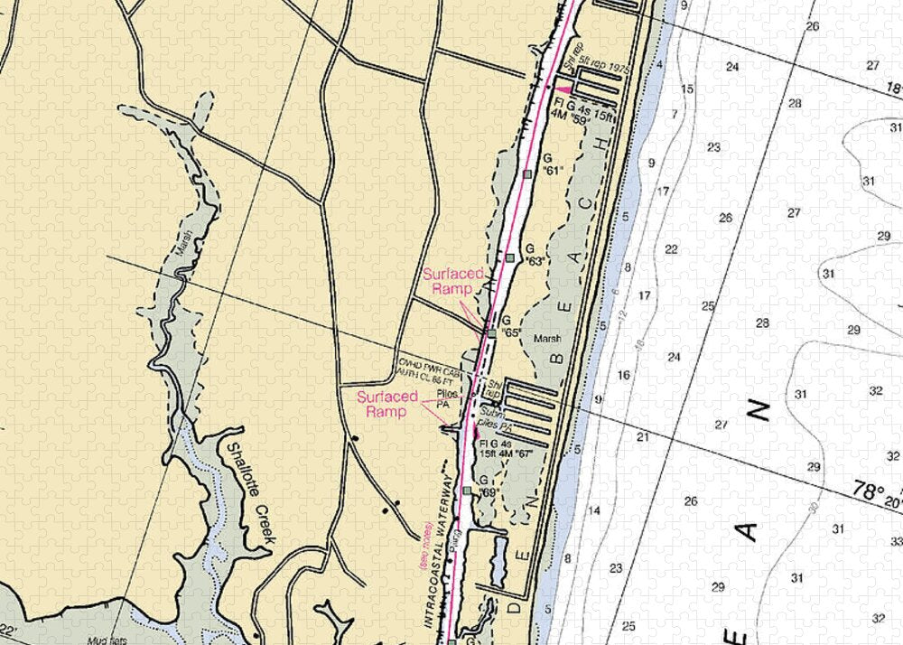 Holden Beach-north Carolina Nautical Chart - Puzzle