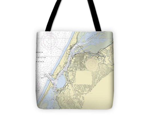 Humbolt Bay California Nautical Chart - Tote Bag