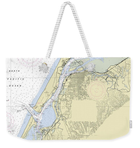 Humbolt Bay California Nautical Chart - Weekender Tote Bag
