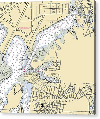 Inwood-new York Nautical Chart - Acrylic Print