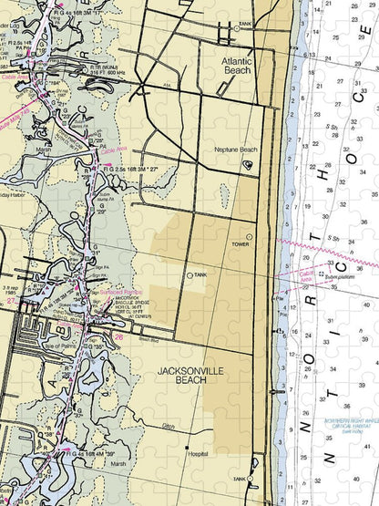 Jacksonville Beach Florida Nautical Chart - Puzzle