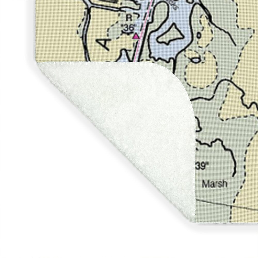 Jacksonville Beach Florida Nautical Chart - Blanket