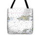 Jost Van Dyke Virgin Islands Nautical Chart - Tote Bag