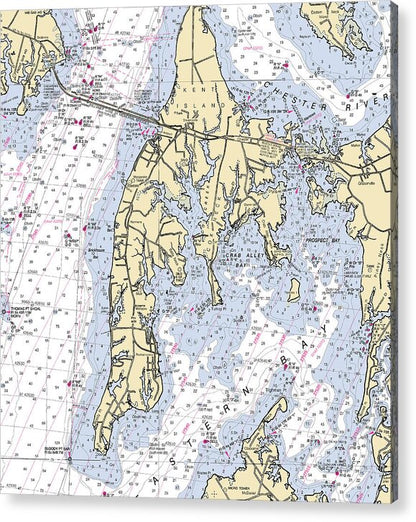 Kent Island-maryland Nautical Chart - Acrylic Print